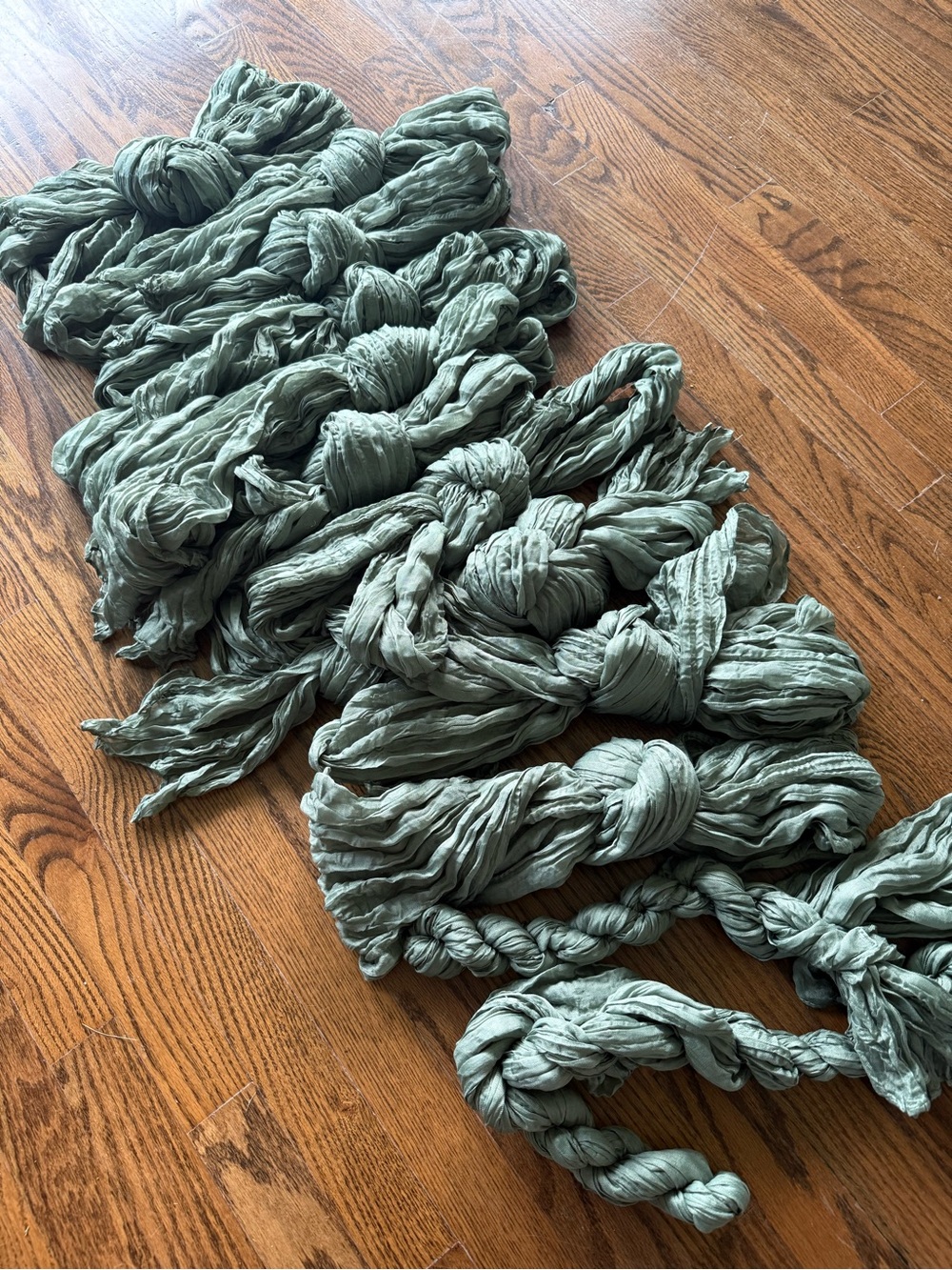 Sage green cheesecloth table runners 10ft (12 pack)
